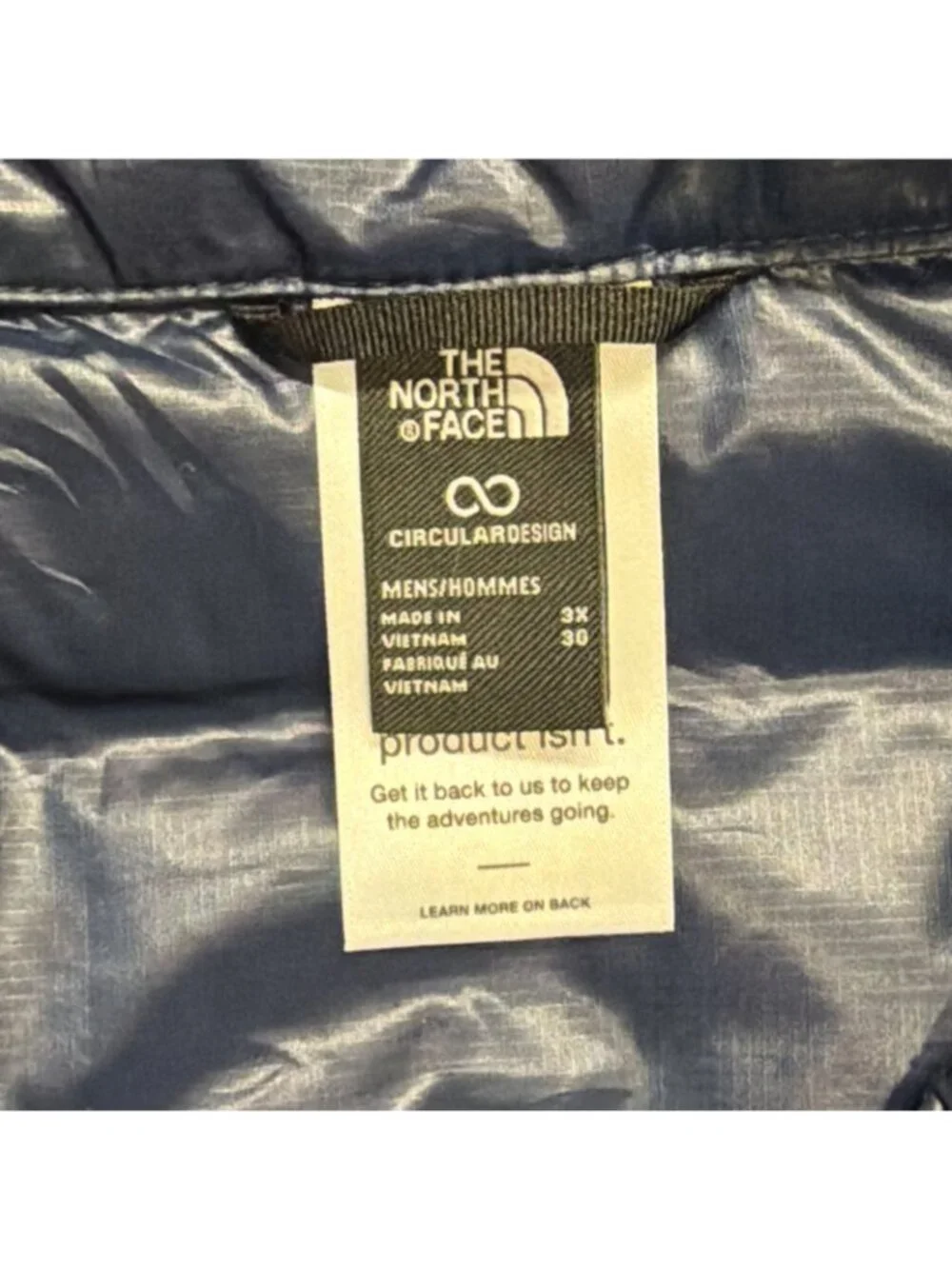 The North Face ThermoBall Jacket Mens 3X Big Tall Summit Navy Packable Coat